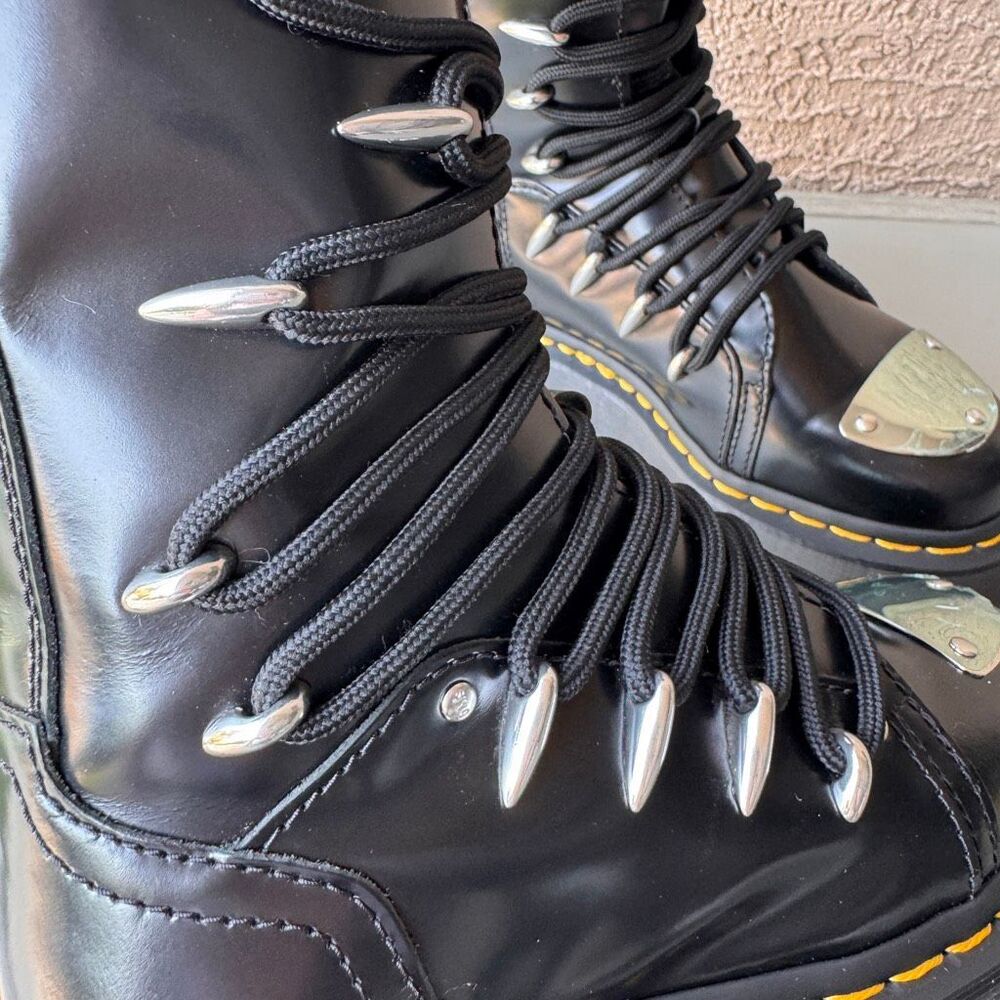 Dr. Martens 1B60 LTT Max Quad Retro Sole Platform Knee Boots Metal Toe Womens 5 - Picture 11 of 16